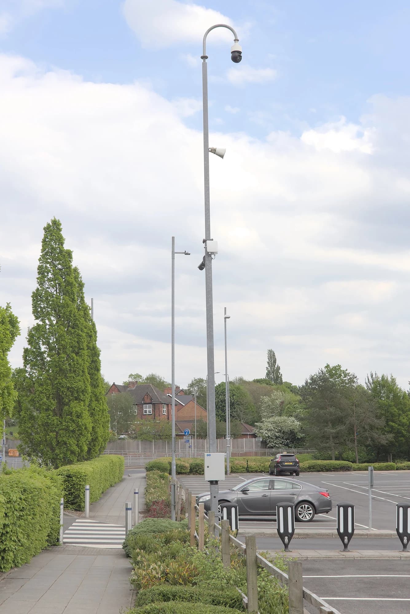 Dual-lens solar-powered surveillance camera